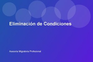 Eliminación de Condiciones